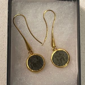 24k gold gurhan eairings with coin